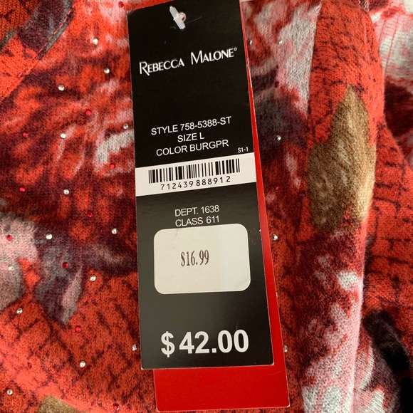 Rebecca Malone L Ladies Top. NWT. - Picture 6 of 8